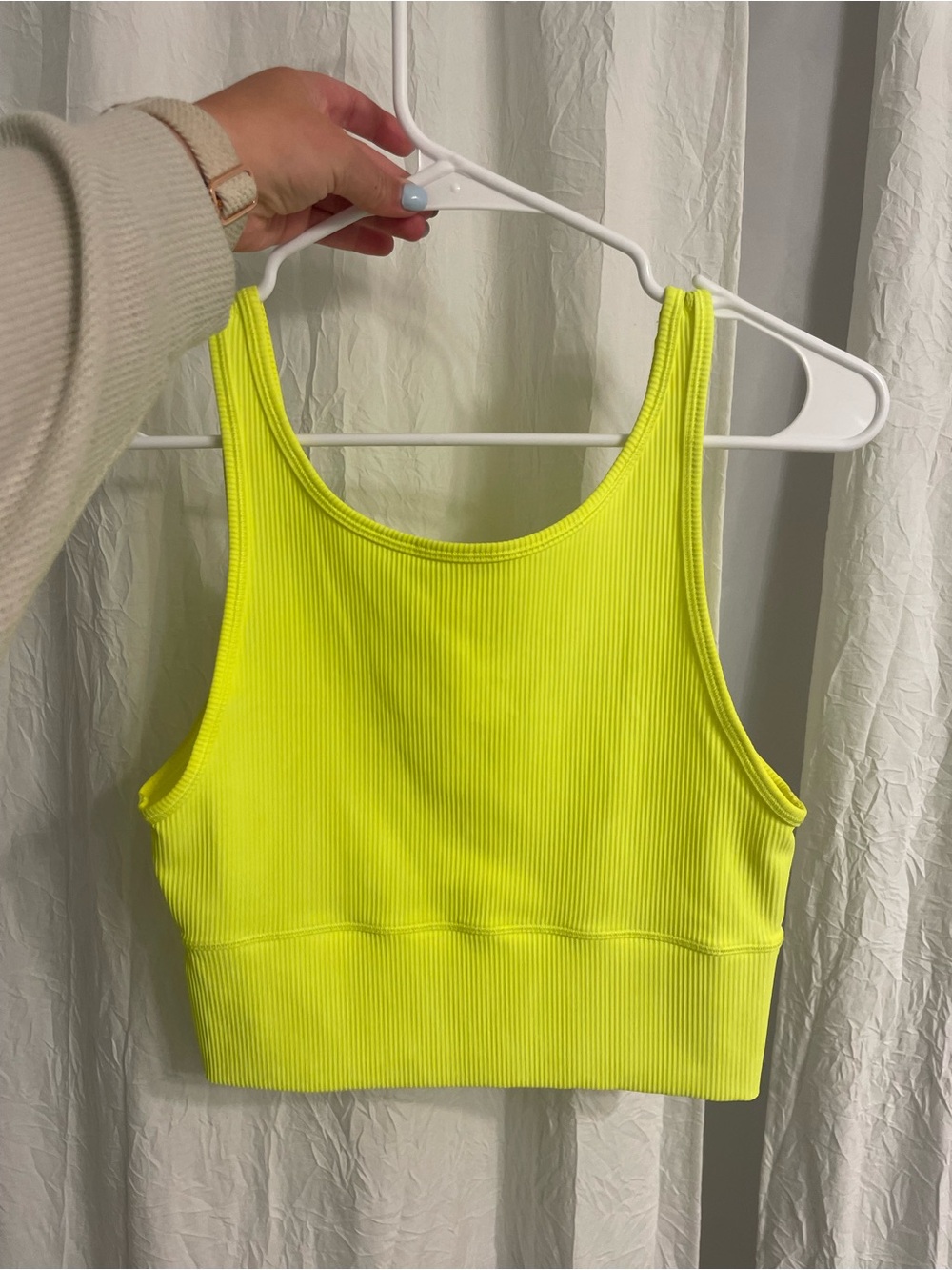 lululemon Neon Yellow Ribbed Tank Top